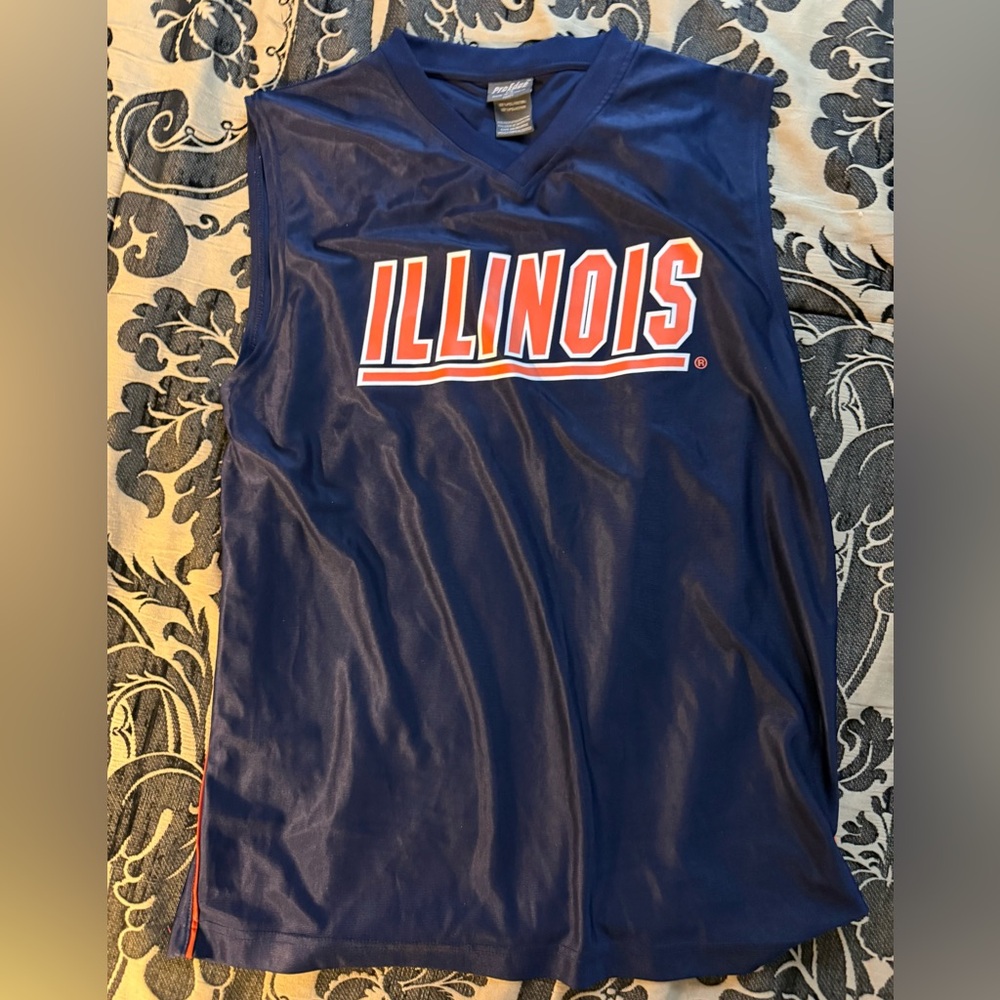 NCAA University of Illinois Dark Blue BasketballJersey - Large